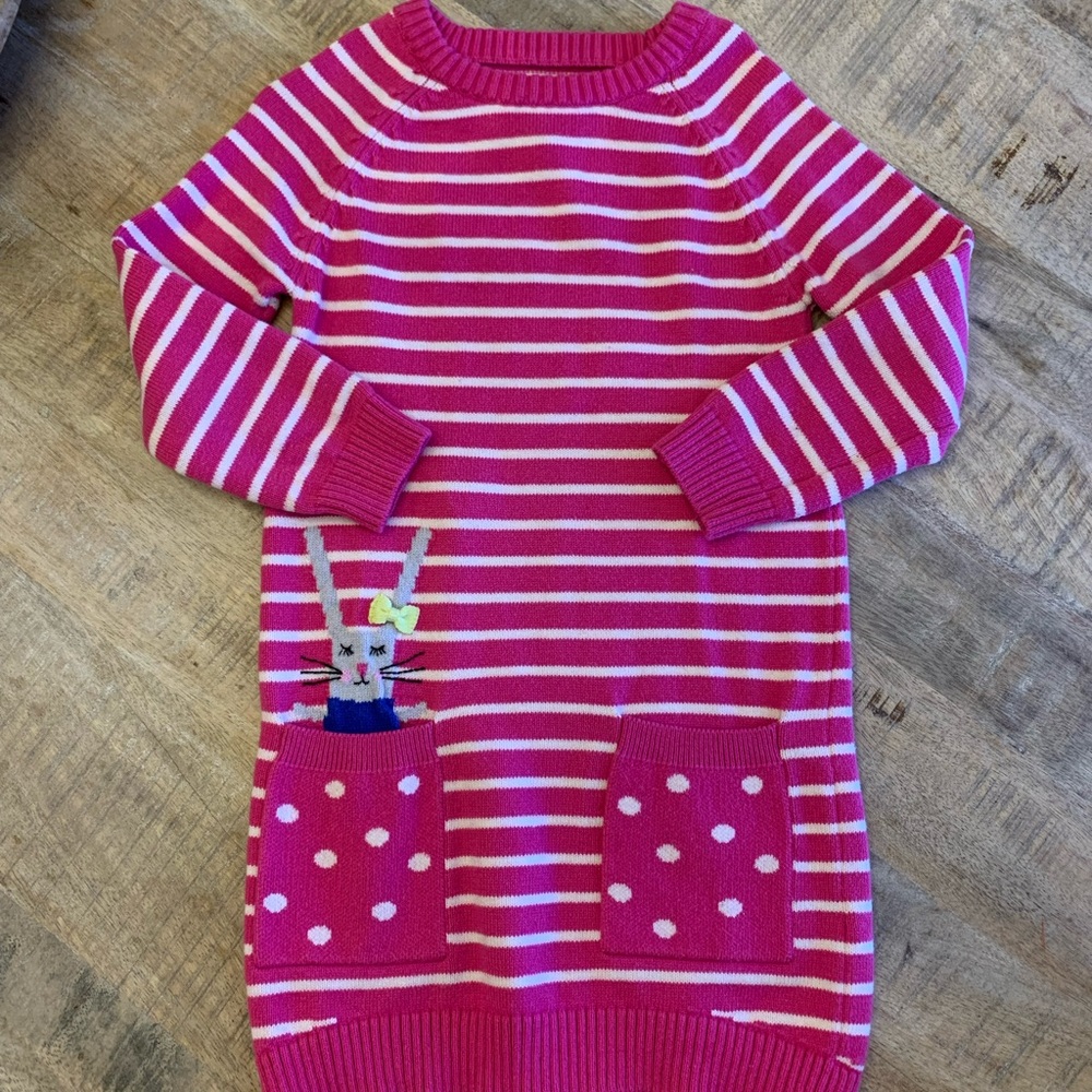 Sweater Dress with bunny and pockets